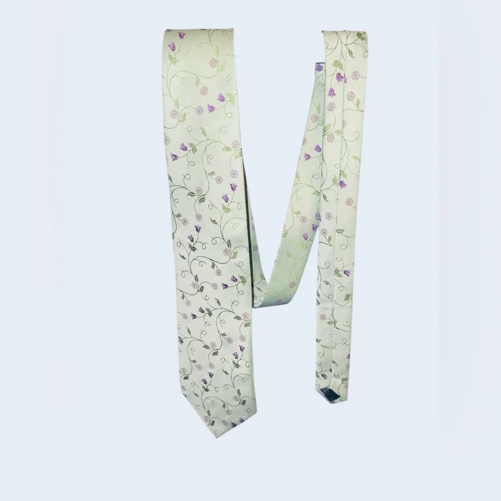 Giorgio Armani Green Floral Tie